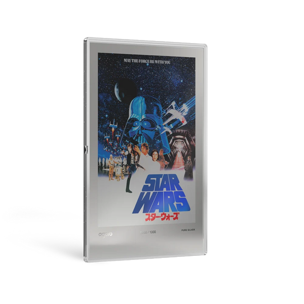 STAR WARS JAPANESE MOVIE POSTER - A NEW HOPE 20g SILVER COLLECTIBLE FOIL