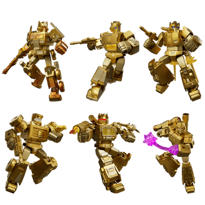 BLOKEES TRANSFORMERS LIMITED EDITION GOLD SERIES MODEL KIT BOX SET VERSION 2