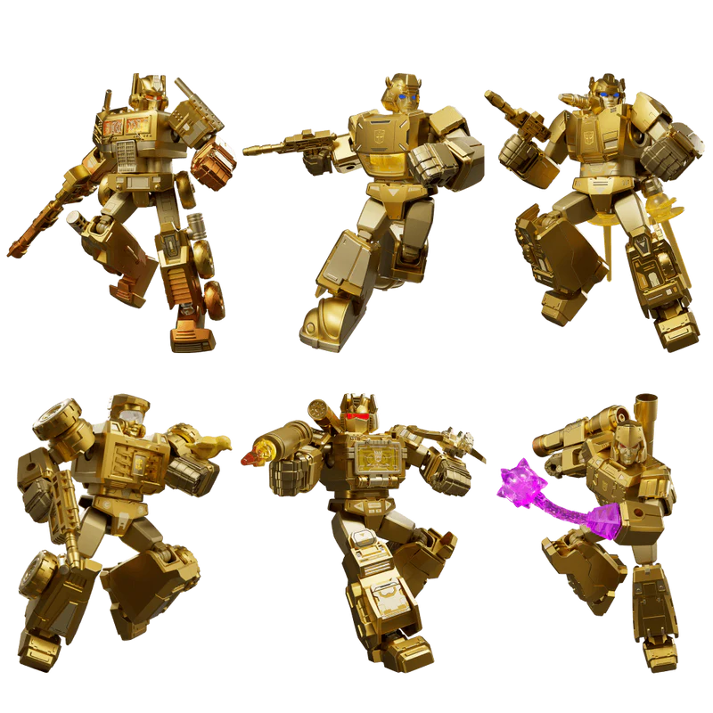 BLOKEES TRANSFORMERS LIMITED EDITION GOLD SERIES MODEL KIT BOX SET VERSION 2
