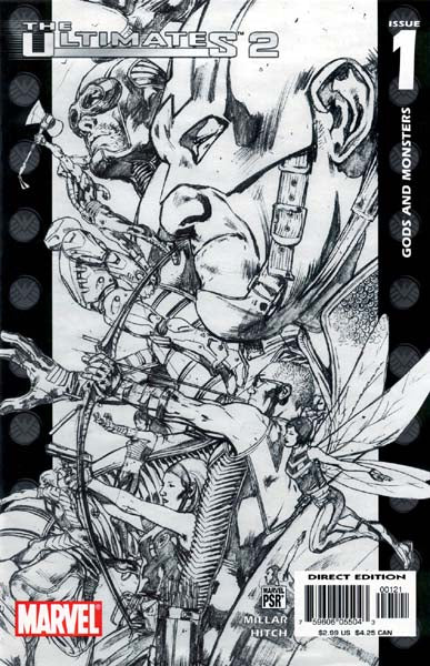 ULTIMATES 2 (2004) #1 SKETCH VARIANT