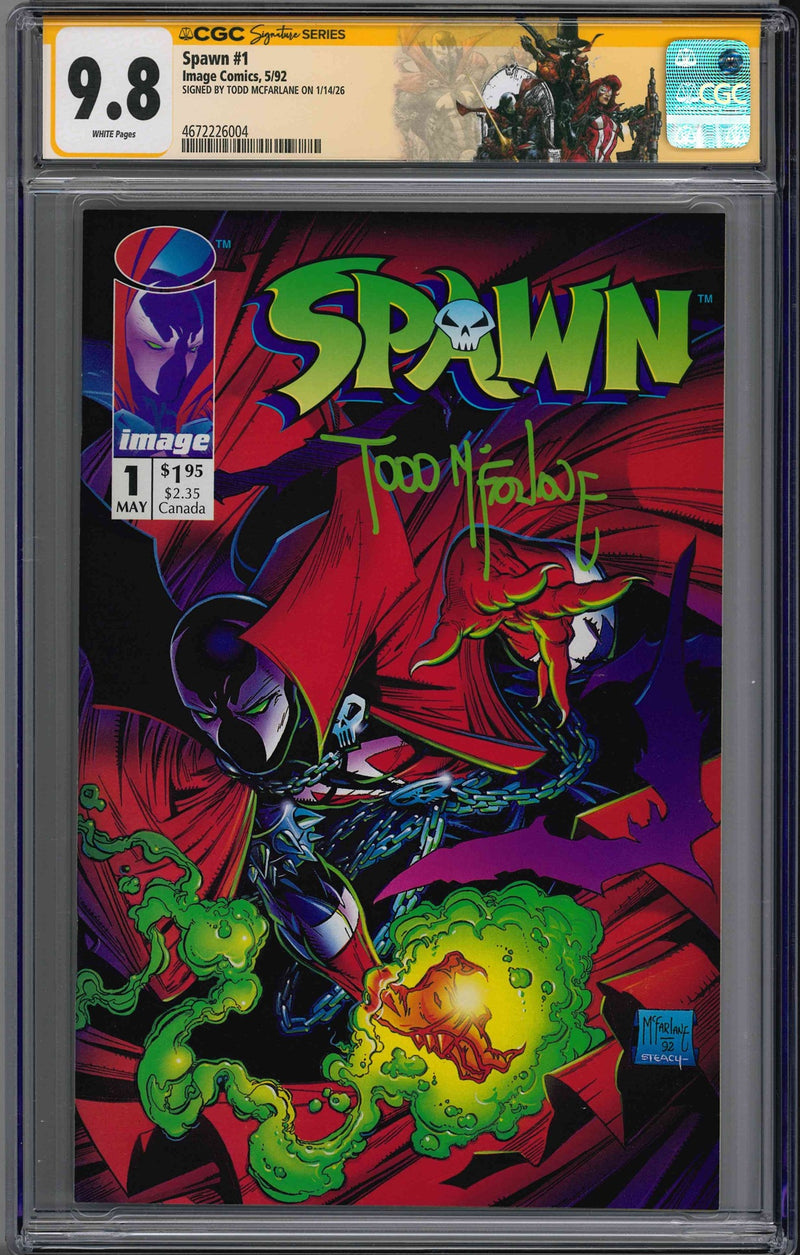 CGC SPAWN (1992) #1 (9.8) SIGNATURE SERIES - SIGNED BY TODD MCFARLANE