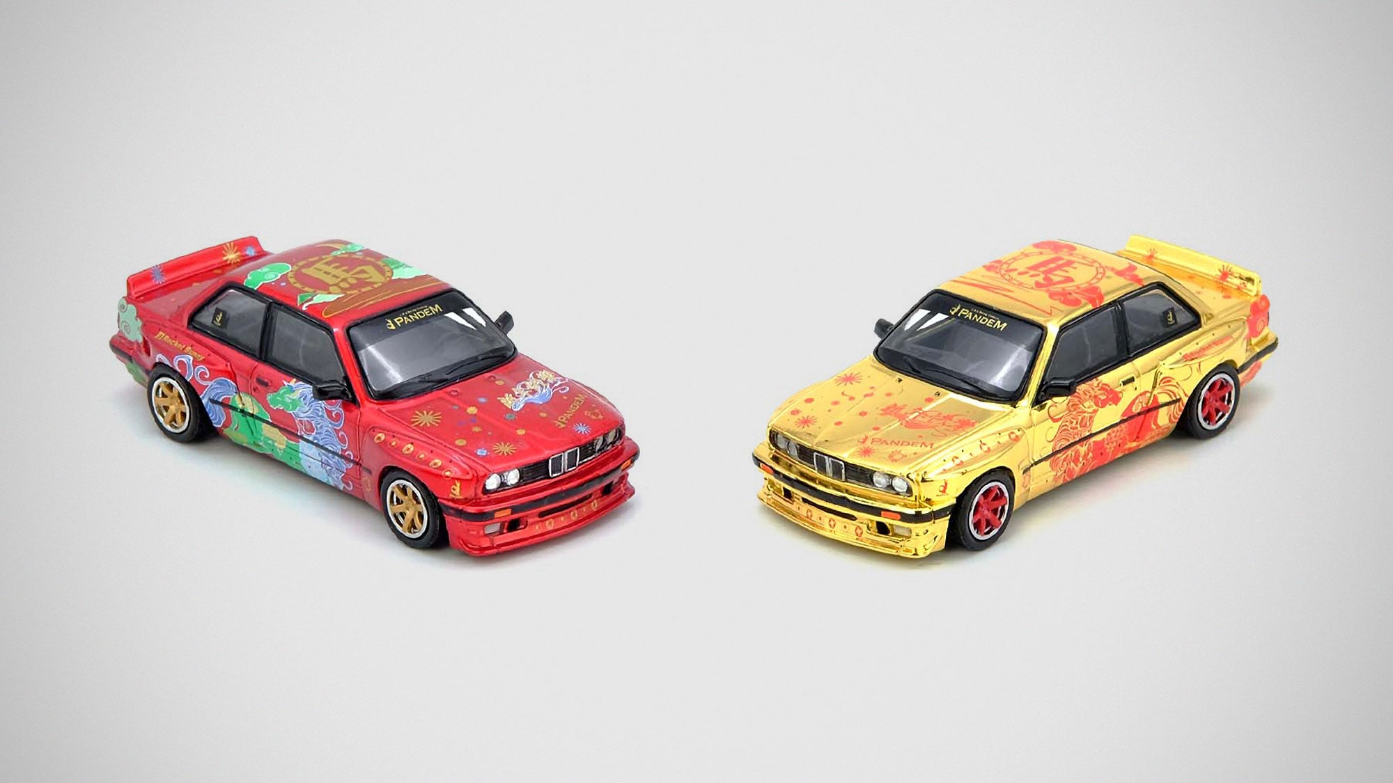 INNO64 1/64 BMW PANDEM E30 M3 CHINESE NEW YEAR THE YEAR OF THE HORSE SET