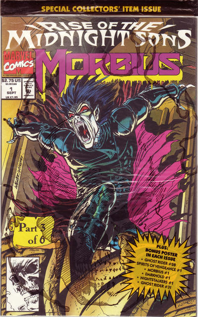 MORBIUS THE LIVING VAMPIRE (1992) #1 - POLYBAGGED WITH POSTER