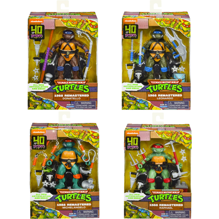 TMNT CLASSIC 40TH ANNIVERSARY 1988 COLLECTOR REMASTERED AF SET