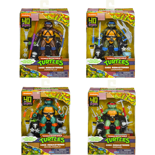 TMNT CLASSIC 40TH ANNIVERSARY 1988 COLLECTOR REMASTERED AF SET