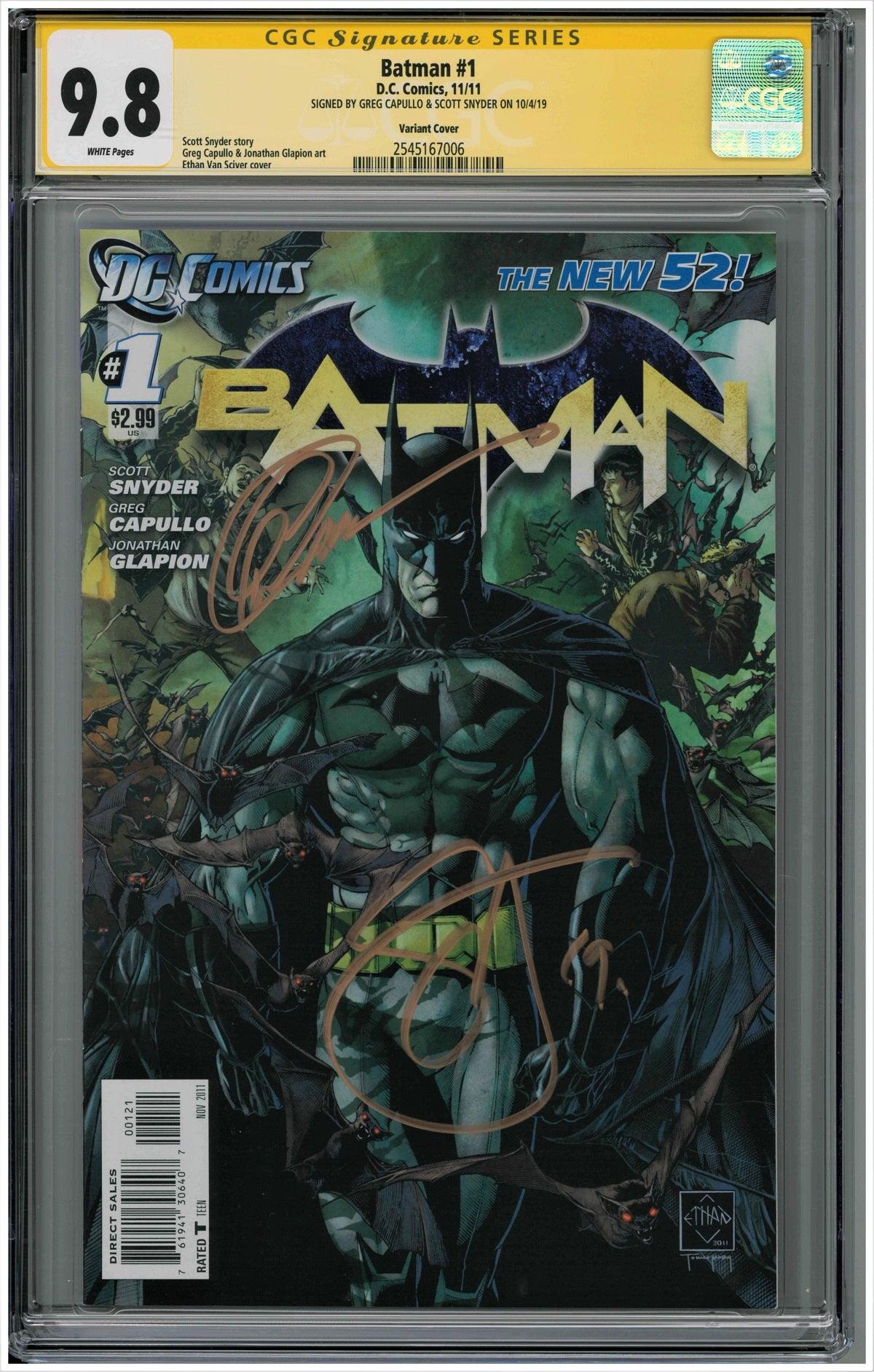 CGC BATMAN VOL 2 #1 VARIANT COVER (9.8) SIGNATURE SERIES - SIGNED BY GREG CAPULLO & SCOTT SNYDER - Kings Comics