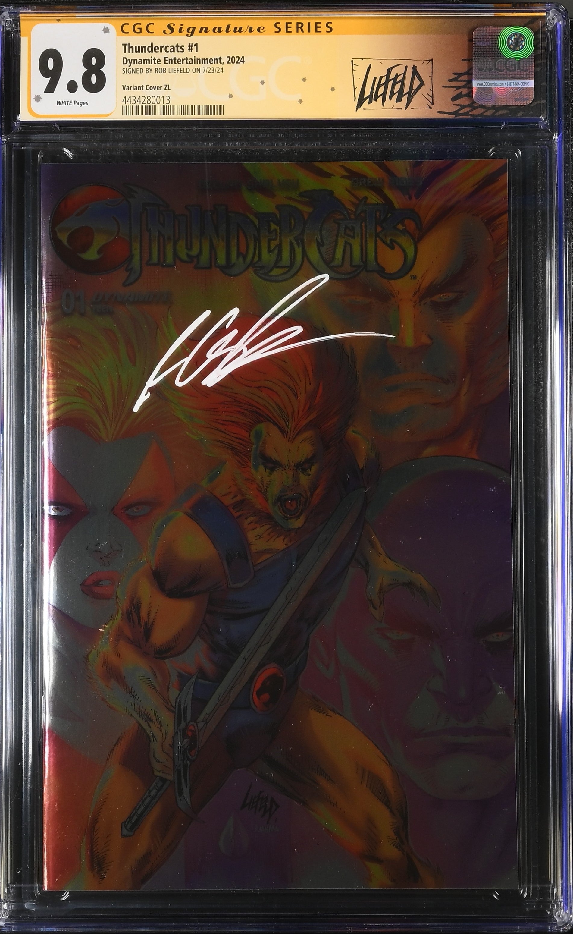 CGC THUNDERCATS #1 (2024) VARIANT ZL COMICS-PRO FOIL CVR (9.8) SIGNATURE SERIES - SIGNED BY ROB LIEFELD