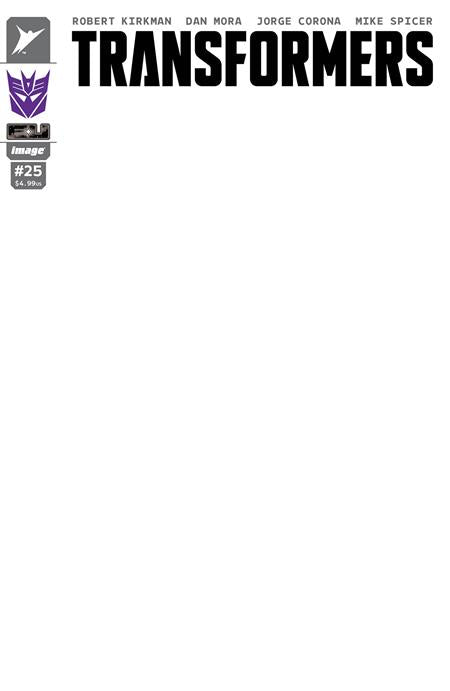 TRANSFORMERS (2023) #25 CVR H BLANK SKETCH DECEPTICON VAR