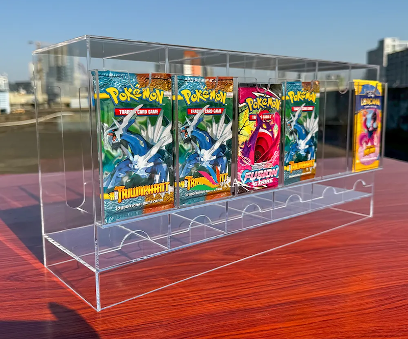 ACRYLIC TCG SPORTS TRADING CARD BOOSTER PACK DISPENSER 6 SLOT