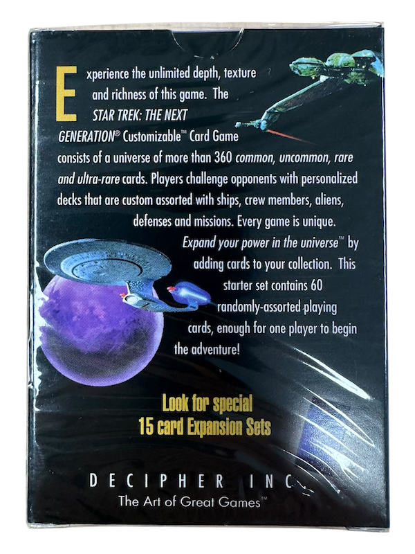 1994 STAR TREK THE NEXT GEN CUSTOMIZABLE CARD GAME 1 DECK (WHITE BORDER)