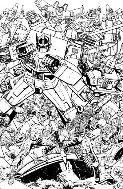 GI JOE (2024) #23 CVR G TOM REILLY TRANSFORMERS B&W ENERGON UNIVERSE 3RD ANNIVERSARY CONNECTING VAR