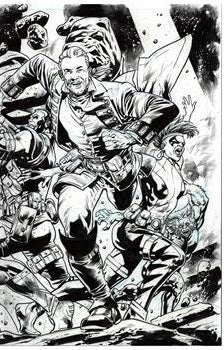 REDCOAT (2024) #15 CVR E BRYAN HITCH YOUNGBLOOD TEAM UP B&W VIRGIN WRAPAROUND VAR