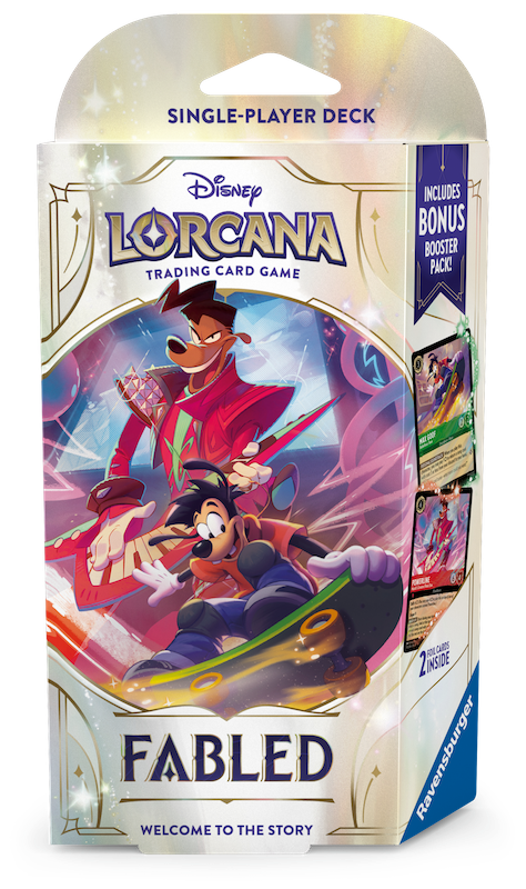 DISNEY LORCANA TCG: S9 FABLED EMERALD/RUBY MAX GOOF/POWERLINE STARTER DECK