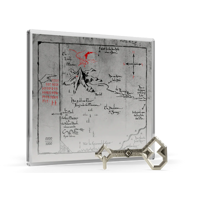 THE HOBBIT - THORIN'S MAP AND KEY 3/4oz SILVER COIN + 5g SILVER FOIL SET