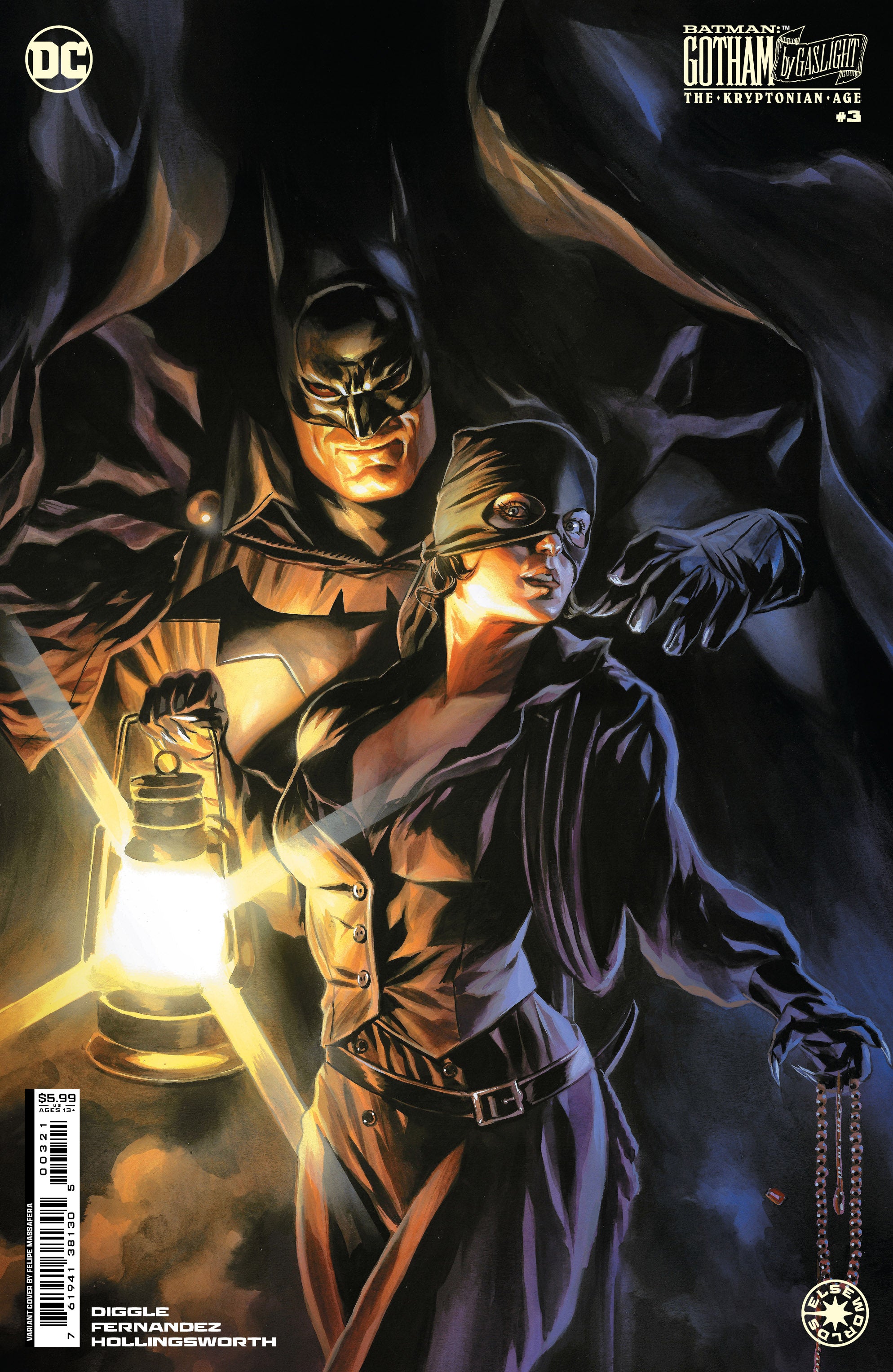 BATMAN GOTHAM BY GASLIGHT THE KRYPTONIAN AGE (2024) #3 CVR C FELIPE MASSAFERA CARD STOCK VAR