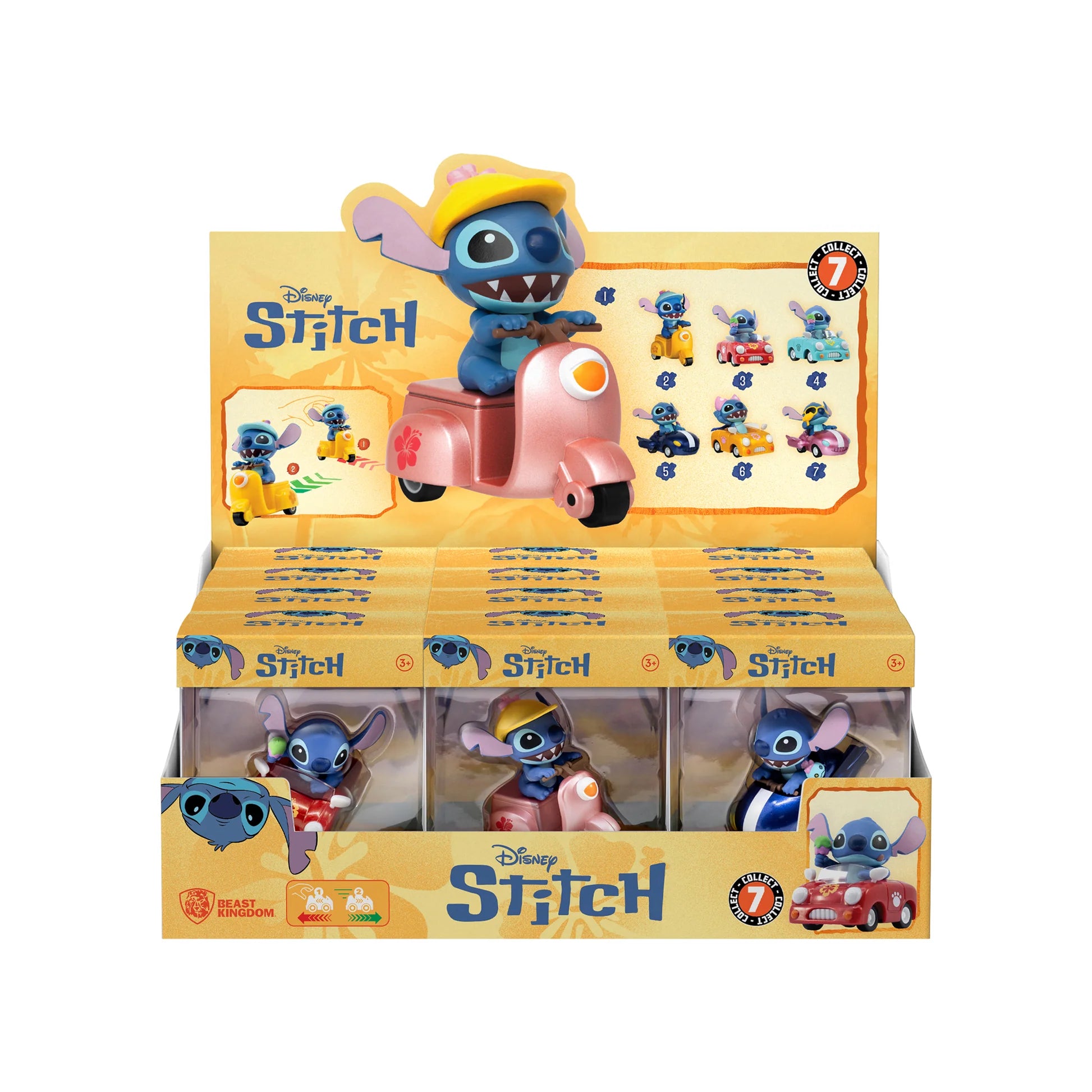 YUME ZOOM HERO STITCH CAR PULL BACK FIGURE (RANDOM)
