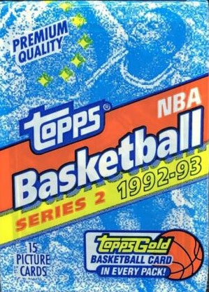 1992-93 TOPPS NBA BASKETBALL SERIES 2 SEALED PACK