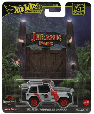 HOT WHEELS POP CULTURE JURASSIC PARK 1992 JEEP WRANGLER SAHARA