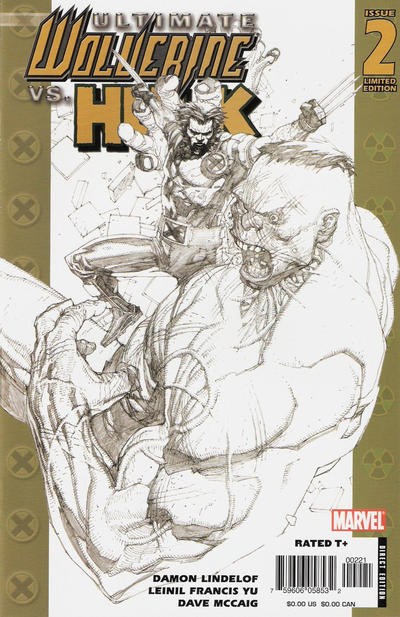ULTIMATE WOLVERINE VS HULK #2 1:50 INCV RETAILER SKETCH VAR