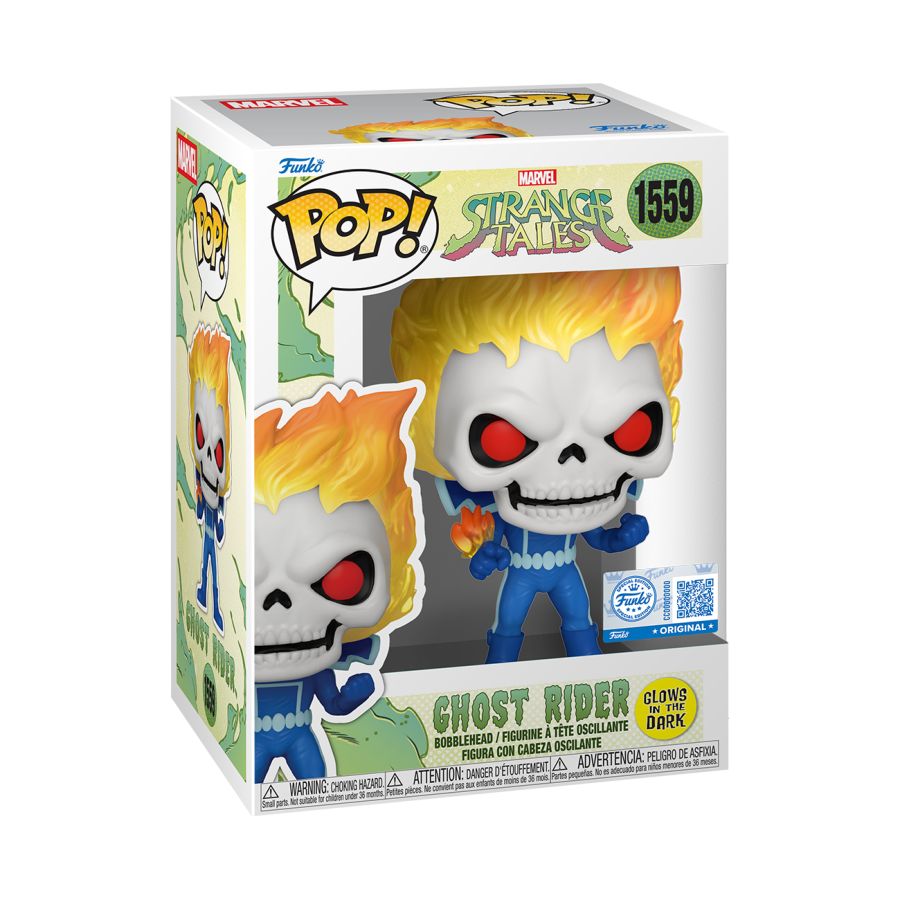 POP MARVEL STRANGE TALES GHOST RIDER US EXCLSUIVE GLOW VINYL FIG