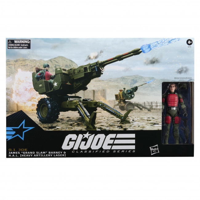 GI JOE CLASSIFIED SERIES #213 JAMES "GRAND SLAM" BARNEY & H.A.L HEAVY ARTILLERY LASER AF