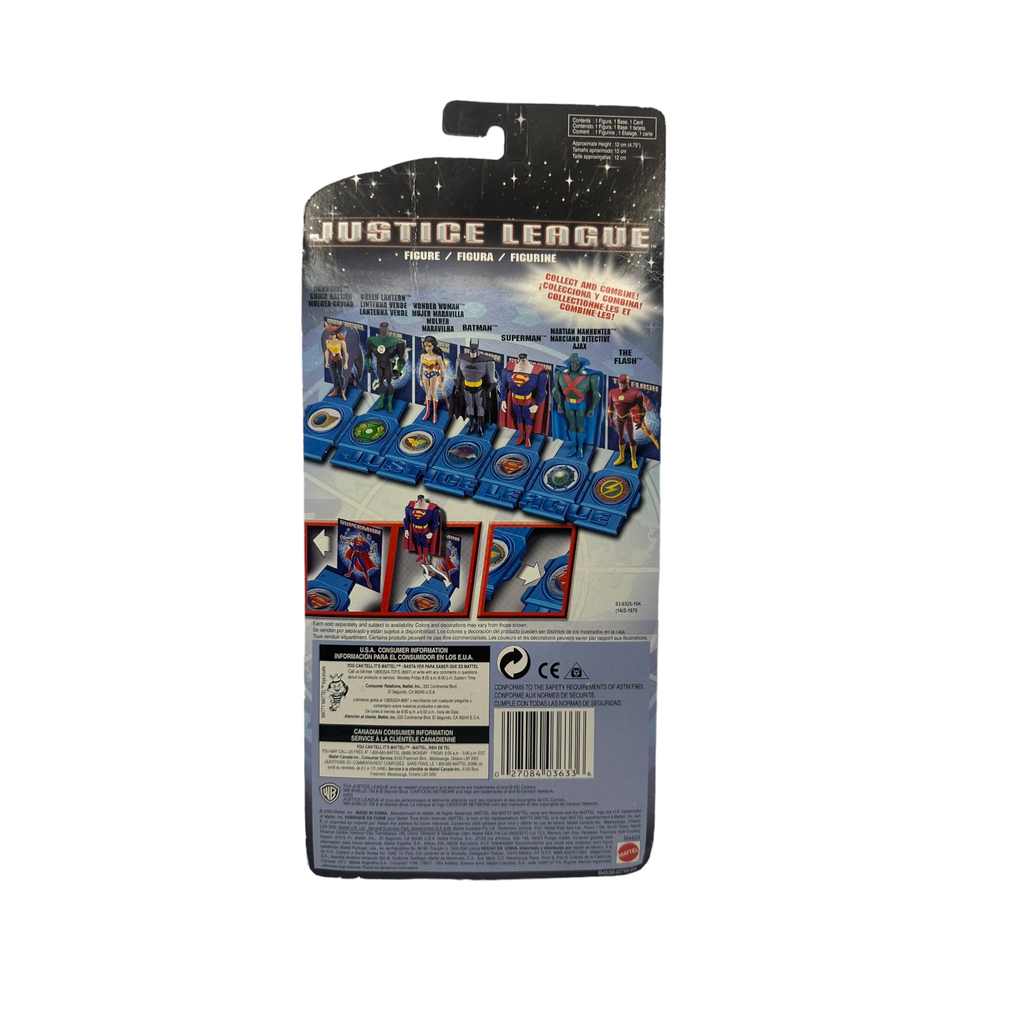 2003 MATTEL JUSTICE LEAGUE FLASH AF (HALF OFF BUBBLE)