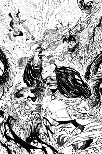 DARKNESS VS ANGELUS (2026) #1 (ONE SHOT) CVR D INC 1:25 GIUSEPPE CAFARO B&W VAR