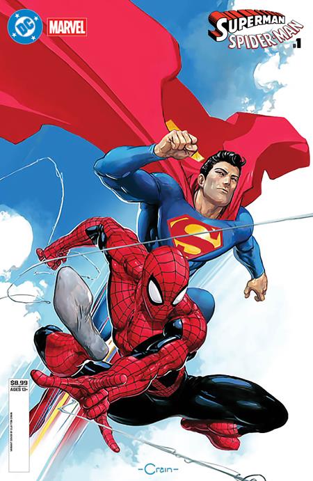 DC MARVEL SUPERMAN SPIDER-MAN (2026) #1 (ONE SHOT) CVR D CLAYTON CRAIN CARD STOCK VAR