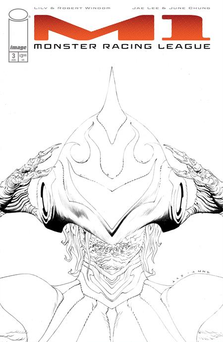 M1 MONSTER RACING LEAGUE (2026) #3 CVR C 25 COPY INCV JAE LEE B&W VAR