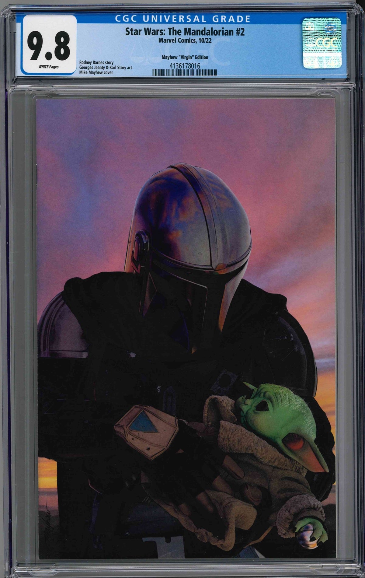 CGC STAR WARS: THE MANDALORIAN #2 MAYHEW VIRGIN EDITION (9.8)