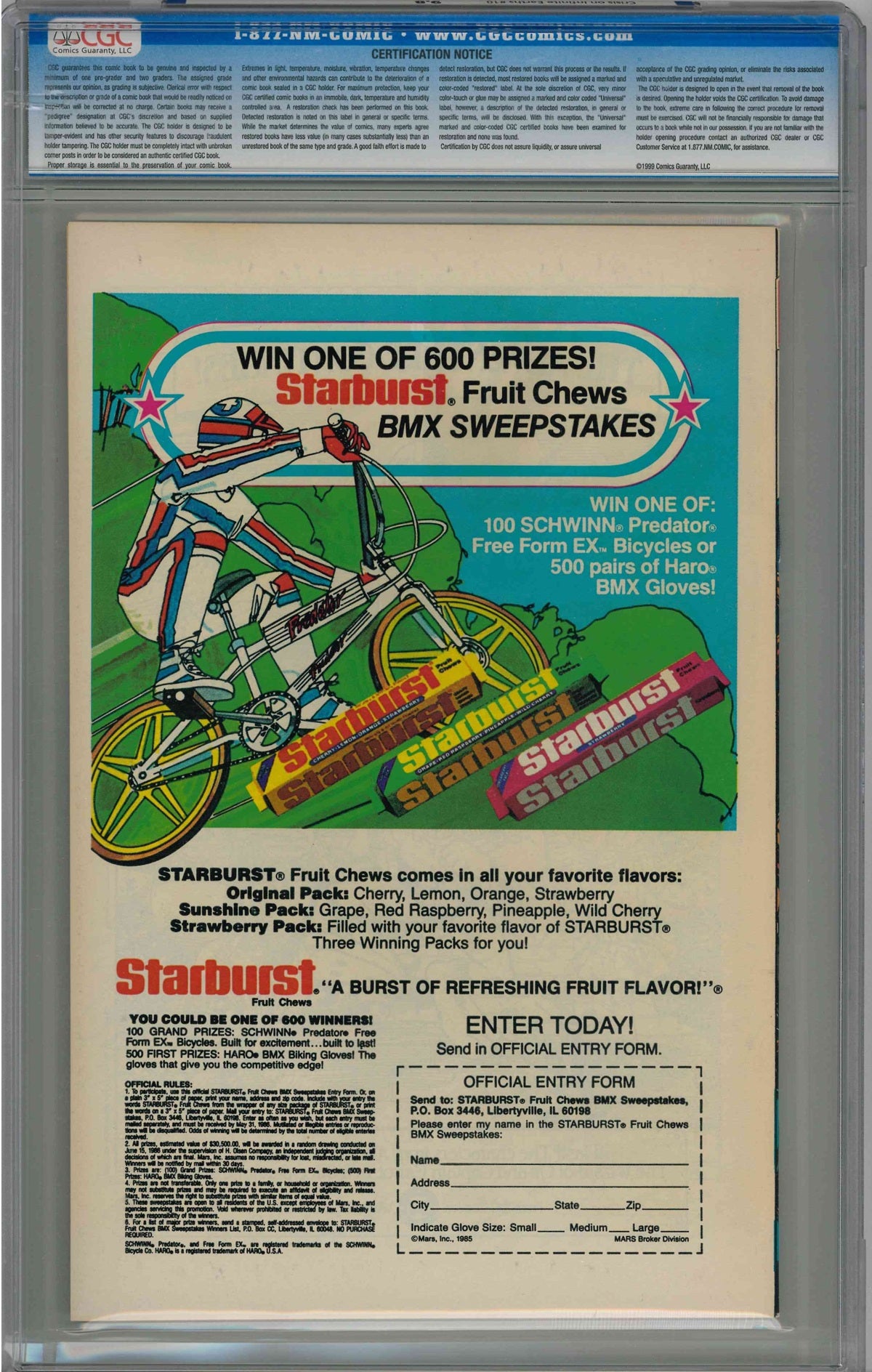 CGC CRISIS ON INFINITE EARTHS (1985) #10 (9.8) DEATH OF STARMAN