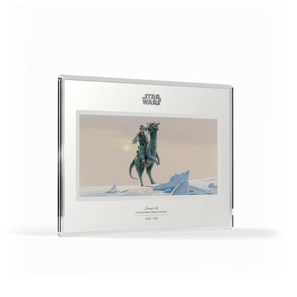 STAR WARS CONCEPT ART - LUKE SKYWALKER RIDING HIS TAUNTAUN 20g SILVER COLLECTIBLE FOIL