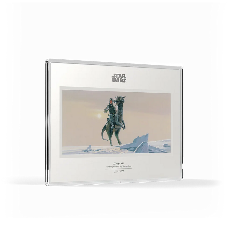 STAR WARS CONCEPT ART - LUKE SKYWALKER RIDING HIS TAUNTAUN 20g SILVER COLLECTIBLE FOIL