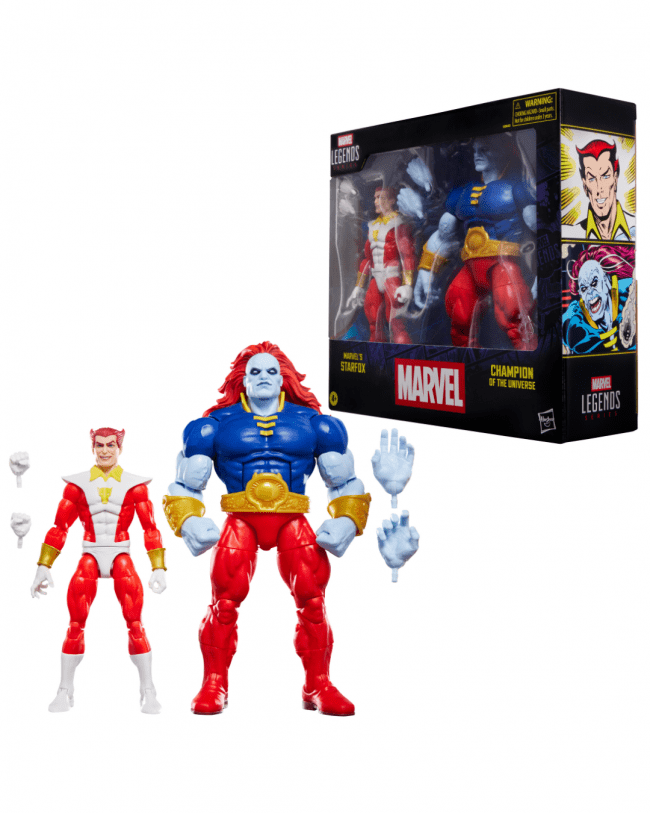 MARVEL LEGENDS SERIES MARVELS STARFOX AND CHAMPION OF THE UNIVERSE AF