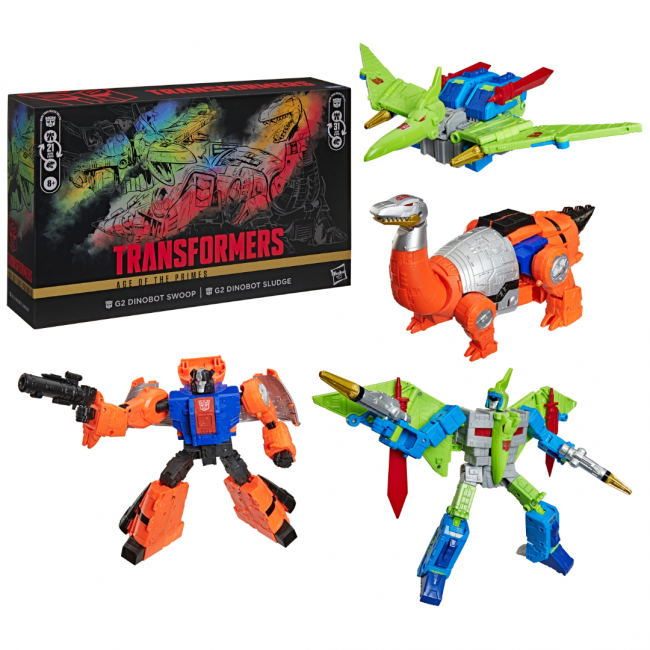 TRANSFORMERS AGE OF THE PRIMES G2 DINOBOT SWOOP AND G2 DINOBOT SLUDGE AF