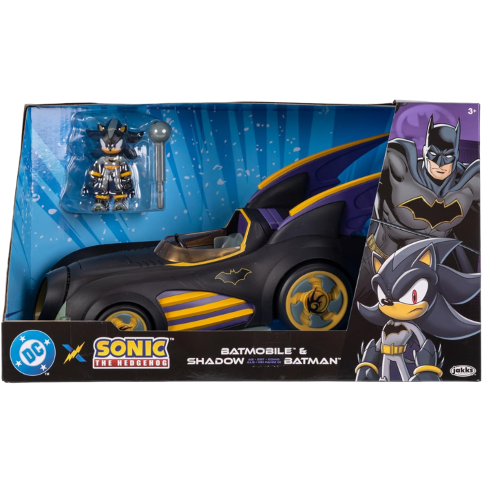 SONIC X DC BATMOBILE AND SHADOW AS BATMAN 2.5" VEHICLE FIGURE AF