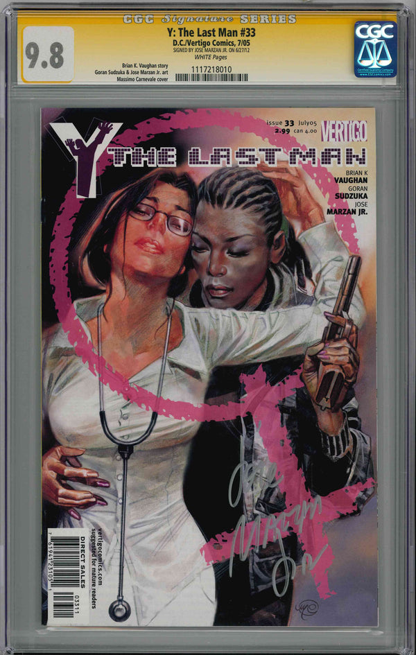 CGC Y: THE LAST MAN (2002) #33 (9.8) SIGNATURE SERIES - SIGNED BY JOSE MARZAN JR