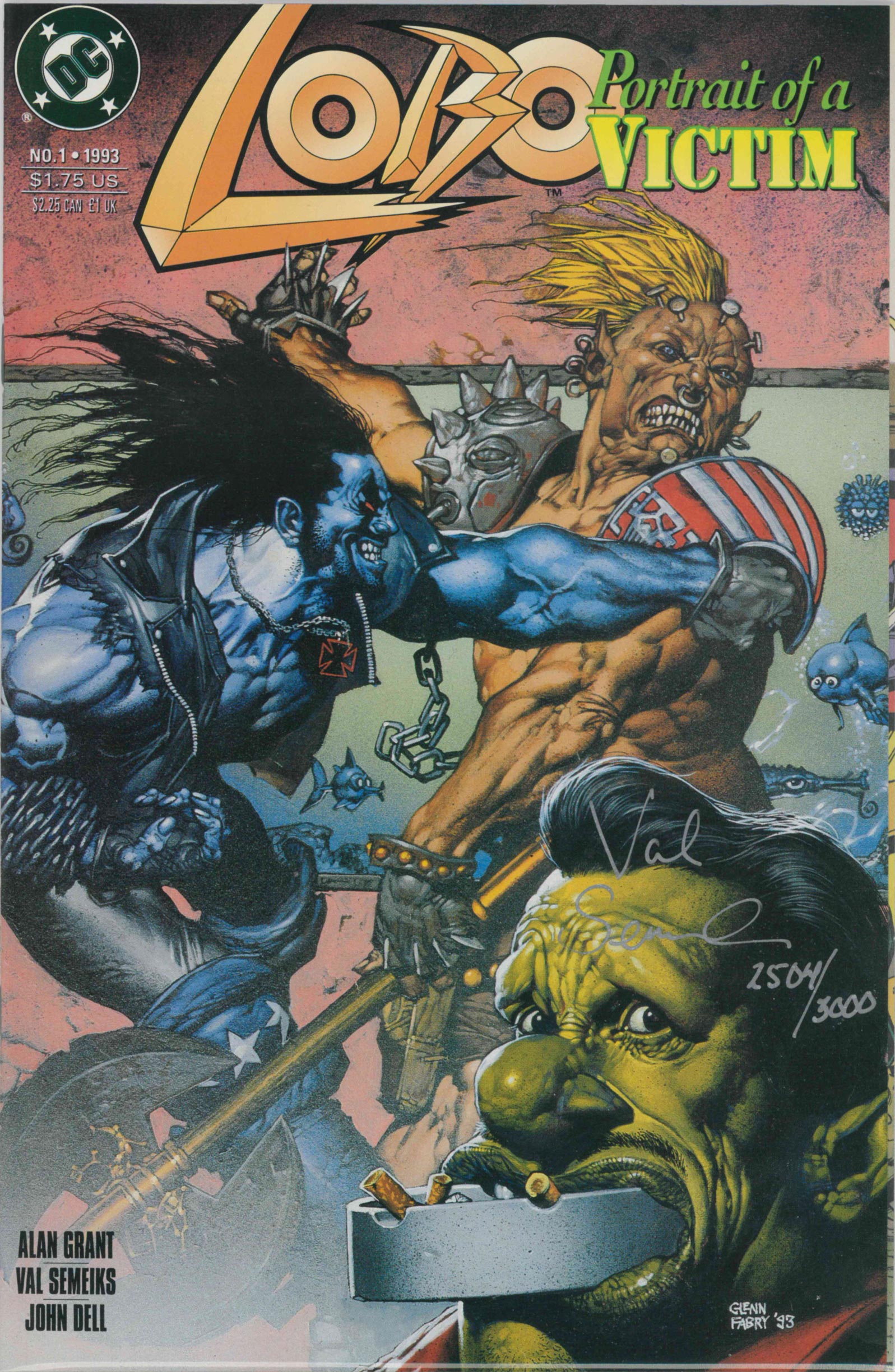 LOBO PORTRAIT OF A VICTIM (1993) #1 (ONE SHOT) - DF SIGNED WITH COA
