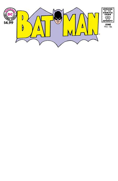 BATMAN (1940) #156 FACSIMILE EDITION (2026) CVR B BLANK CARD STOCK VAR