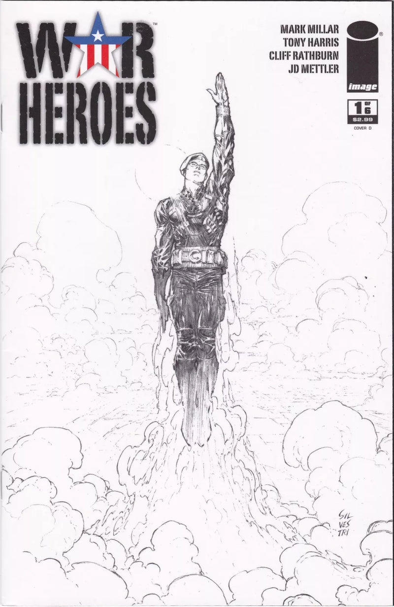 WAR HEROES (2008) #1 B&W SILVESTRI CVR INCV