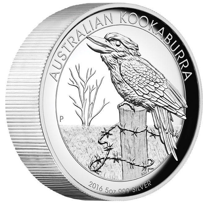 AUSTRALIAN KOOKABURRA 2016 5oz SILVER PROOF HIGH RELIEF COIN