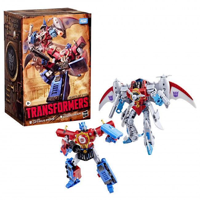 TRANSFORMERS TIMELINES COMIC EDITION OPTIMUS PRIME AND STARSCREAM AF