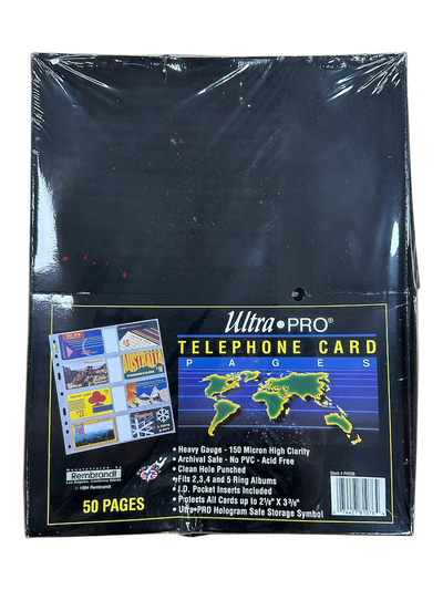 ULTRA PRO TELEPHONE CARD PAGE - 50 PACK