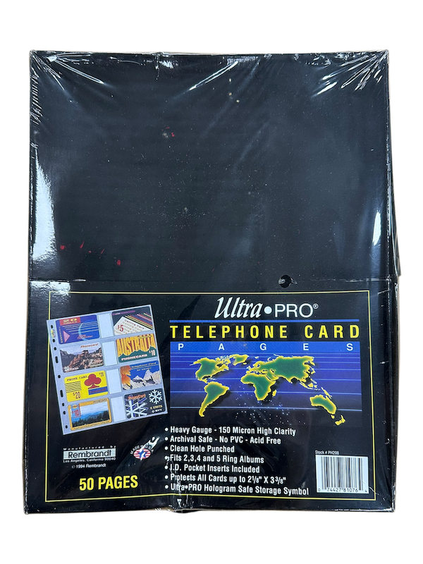 ULTRA PRO TELEPHONE CARD PAGE - 50 PACK