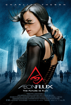 RARE VINTAGE AEON FLUX VINYL CINEMA BANNER (2005)