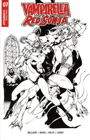 VAMPIRELLA RED SONJA #7 7 COPY CASTRO B&W FOC INCV