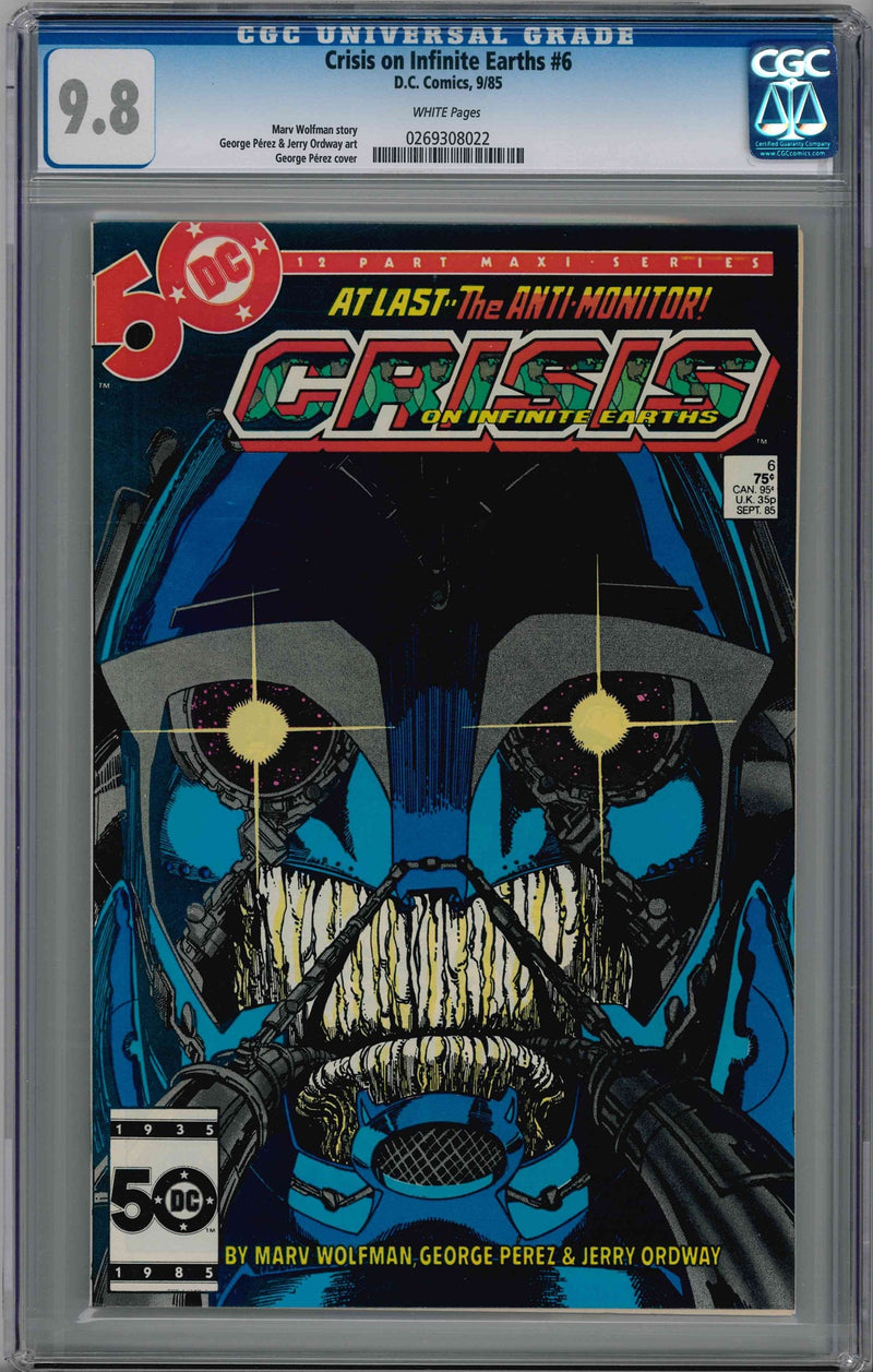 CGC CRISIS ON INFINITE EARTHS (1985) #6 (9.8) 1ST ANTI-MONITOR