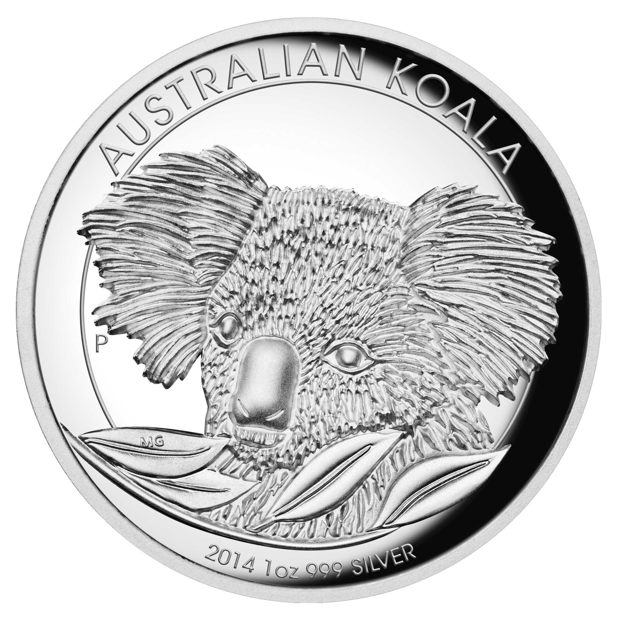 AUSTRALIAN KOALA 2014 1OZ SILVER PROOF HIGH RELIEF COIN