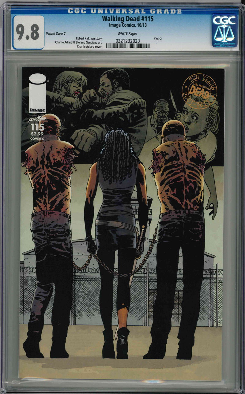 CGC WALKING DEAD (2003) #115 VARIANT COVER C (9.8)
