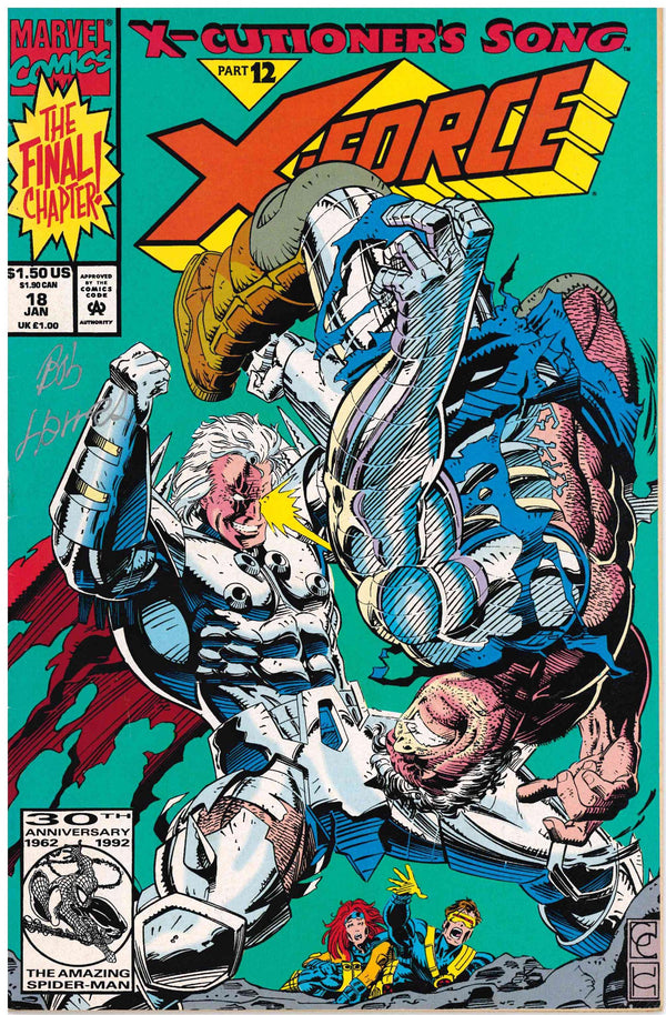 X-FORCE (1991) #18 - UNPOLYBAGGED EDITION SIGNED BY BOB HARRAS (VG/FN)